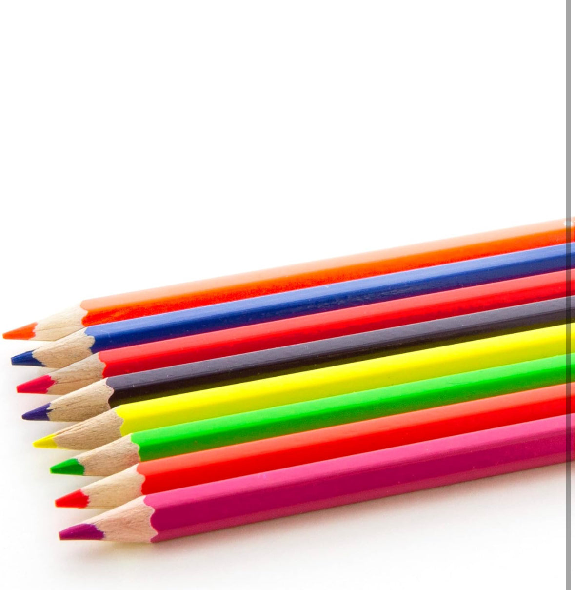 BAZIC - Lápices de colores, 8 colores neón, juego de lápices fluorescentes para dibujar arte, bocetos, regalo para artistas, adultos y niños (paquete de 8), 1 paquete