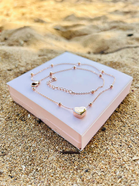 Heart rose-gold necklace