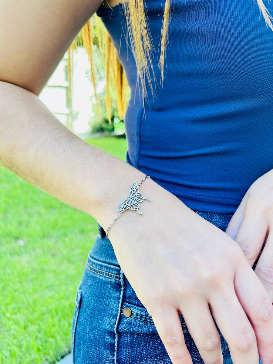 BUTTERFLY SILVER BRACELET